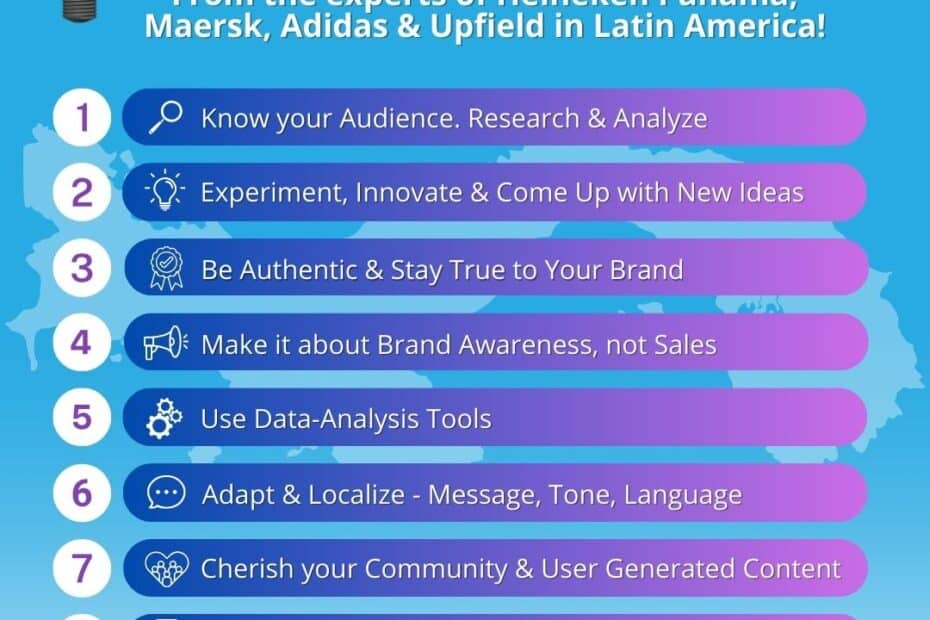 Top Tips Social Media Strategy by Heineken Panama, Maersk, Adidas & Upfield
