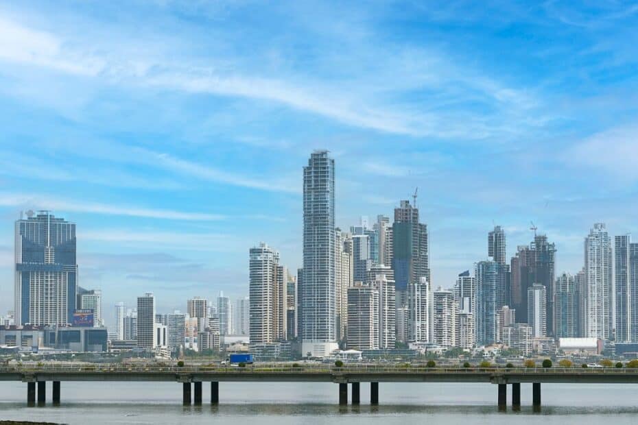 Panama City Skyline viewed from Casco Viejo