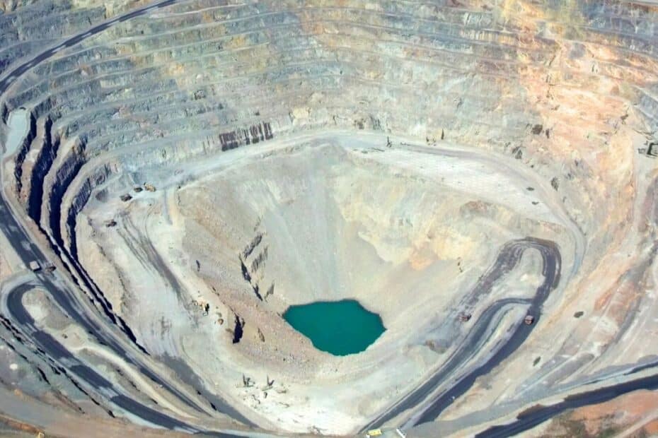 An open-pit copper mine in Australia