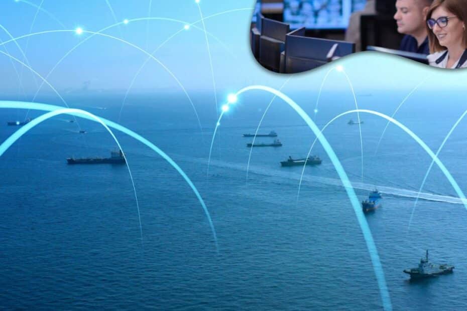 Ships on the ocean with technology
