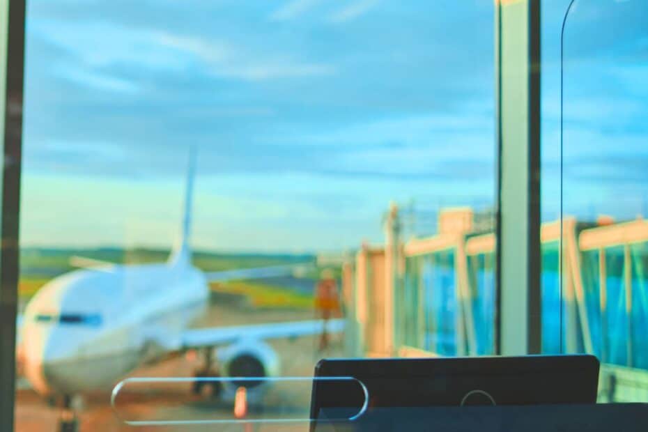 Airplane at the gate at Panama's Tocumen International Airport