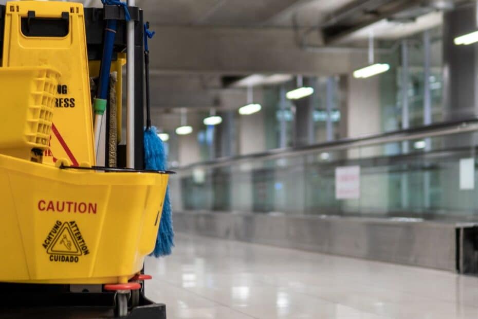 Cleaning supply in airport