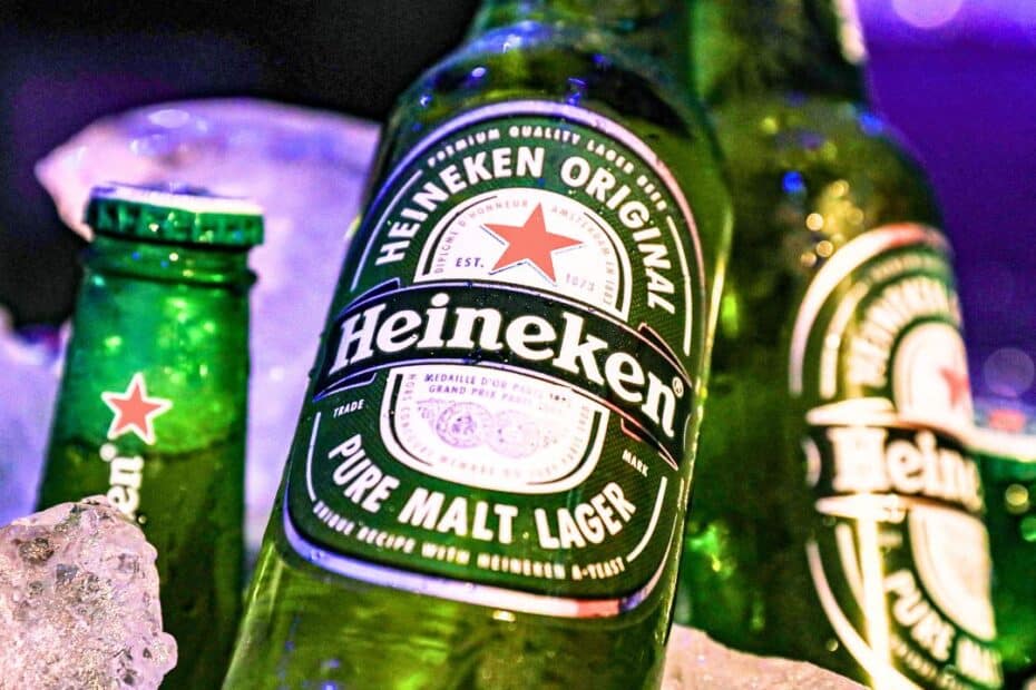 Heineken beer bottles