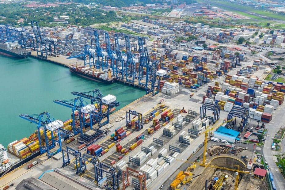 Panama Balboa Port from above