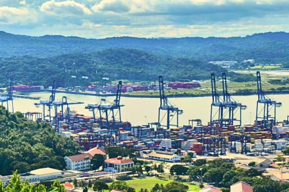 Port of Balboa seen from Cerro Ancon, Panama
